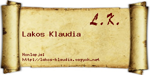 Lakos Klaudia névjegykártya