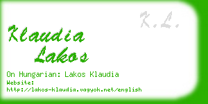 klaudia lakos business card